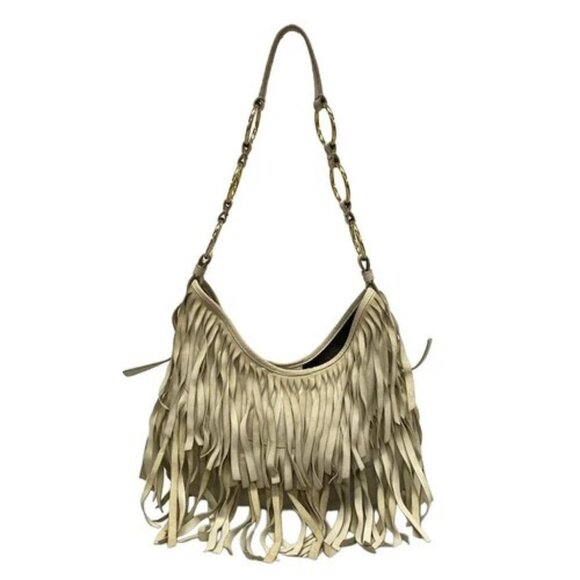 YvesSaintLaurent rivegauche (YSL) Boheme 138962 Light gray Suede Leather - - Picture 3 of 15